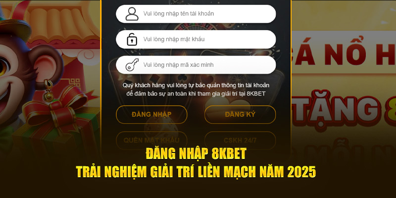 Đăng nhập 8kbet mới nhất